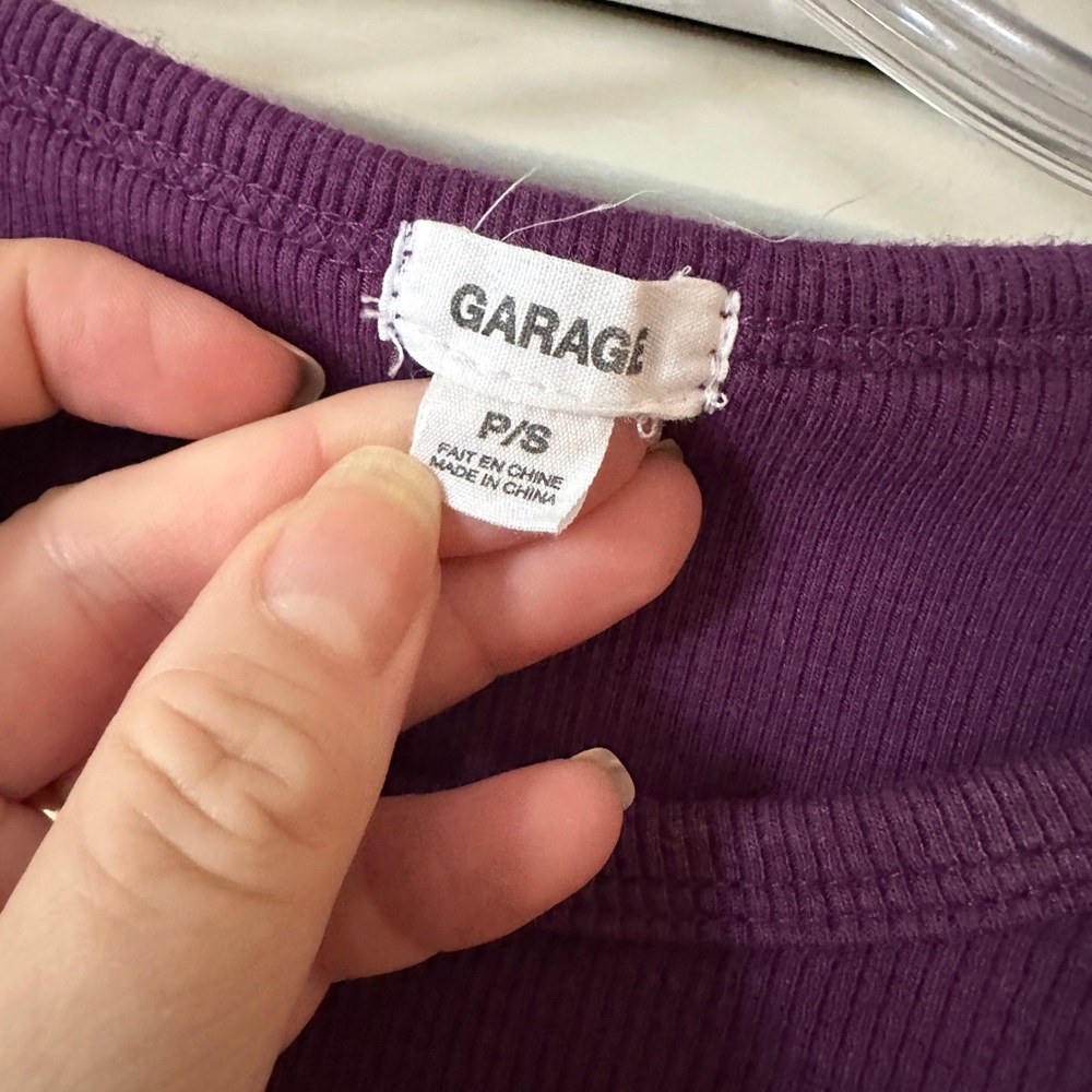Garage Deep Purple Knit Top